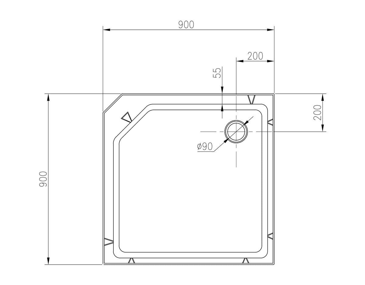 Eauthermo complete douchecabine 90x90x228 alu  5mm glas