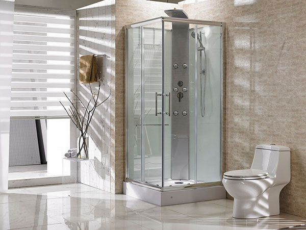 Eaurainbow douchecabine 90x90x226 alu 5mm glas