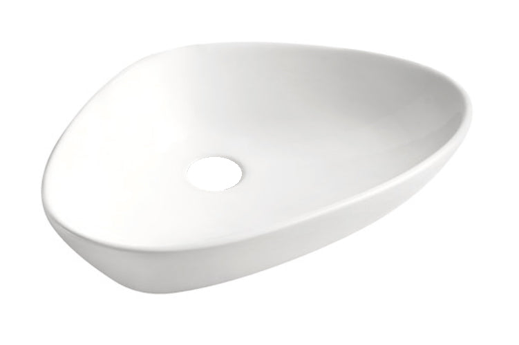 Eauelite waskom rond 58,5 x 39 x 14 cm keramiek glans wit