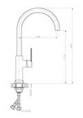 Eaupalermo spoeltafelkraan chroom