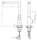 Eaubraga spoeltafelkraan geborsteld inox