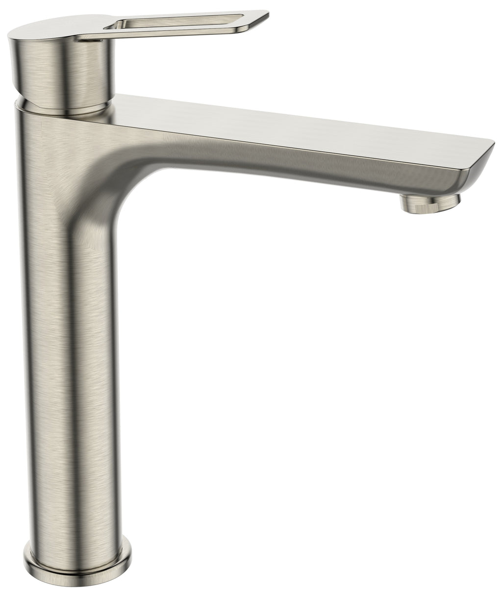 Eaubraga wastafelkraan verhoogd geborsteld inox