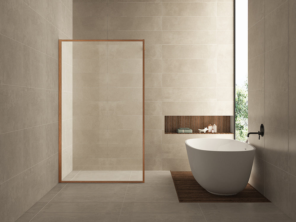 Eausquare inloopdouche 900 x 2000 x 8 mm nano helder glas/geborsteld brons koper