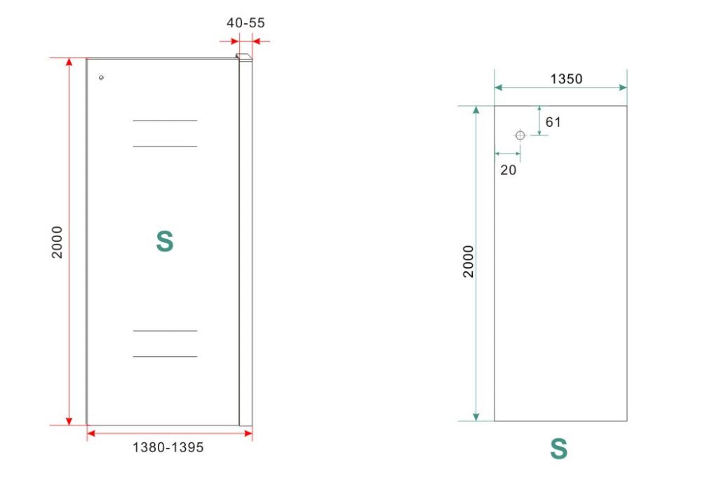 Eausita inloopdouche met handdoekhouder 140x200 cm chroom/8 mm helder glas met Nano coating
