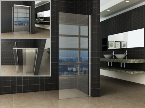 Eauside zijwand voor Puerta en Slide nisdeur 800 x 2000 x 8 mm nano helder glas/chroom