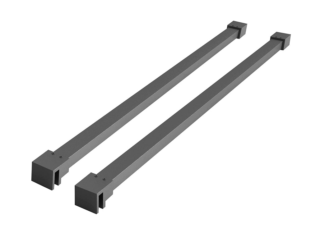 Eauslim set stabilisatiestangen 120 cm voor vrijstaande inloopdouches gunmetal