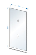 Eauslim glasplaat 600 x 2000 x 8 mm nano helder glas