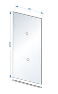 Eauslim glasplaat 800 x 2000 x 8 mm nano helder glas