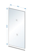 Eauslim glasplaat 900 x 2000 x 8 mm nano helder glas