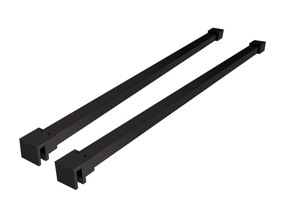 Eauslim set stabilisatiestangen 120 cm voor vrijstaande inloopdouches mat zwart