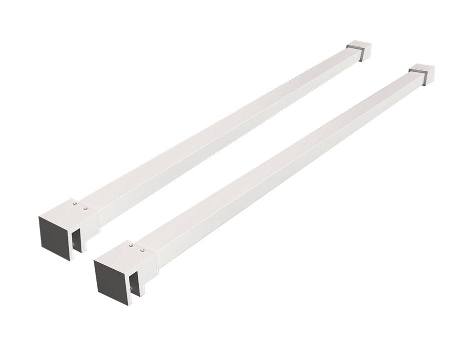 Eauslim set stabilisatiestangen 120 cm voor vrijstaande inloopdouches mat wit