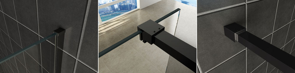 Eauslim profielset met stabilisatiestang 120 cm mat zwart
