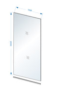 Eauslim glasplaat 1050 x 2000 x 8 mm nano helder glas