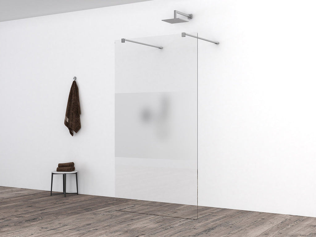 Eauslim glasplaat 1000 x 2000 x 8 mm nano helder glas met melkglas middenband