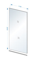 Eauslim glasplaat 1200 x 2000 x 8 mm nano rookglas