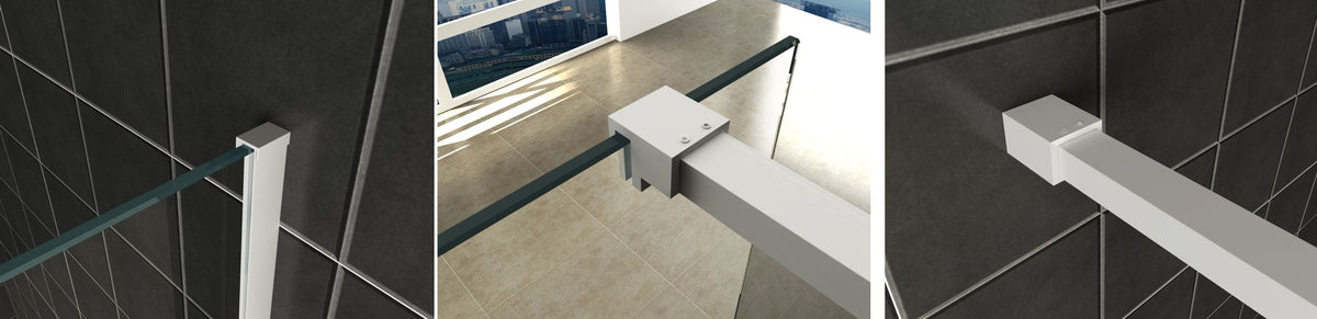 Eauslim profielset met stabilisatiestang 120 cm mat wit