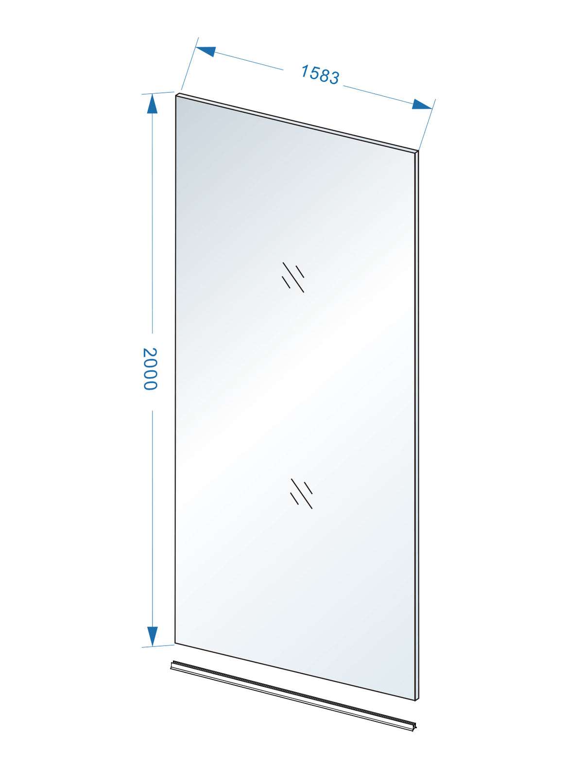 Eauslim glasplaat 1600 x 2000 x 8 mm nano helder glas