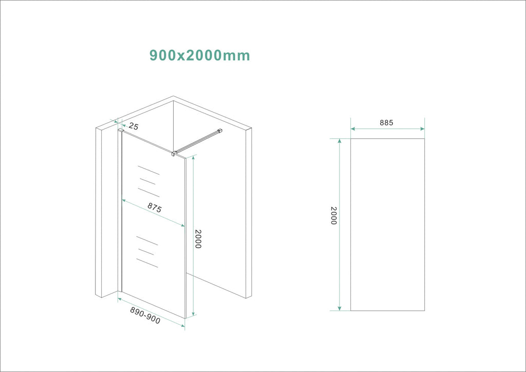 Eauslim glasplaat 900 x 2000 x 8 mm nano vintage brons glas