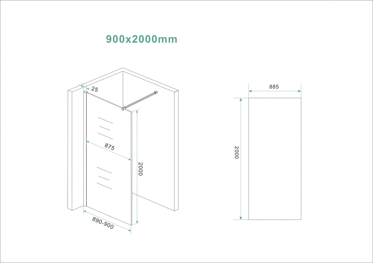 Eauslim glasplaat 900 x 2000 x 8 mm nano vintage brons glas