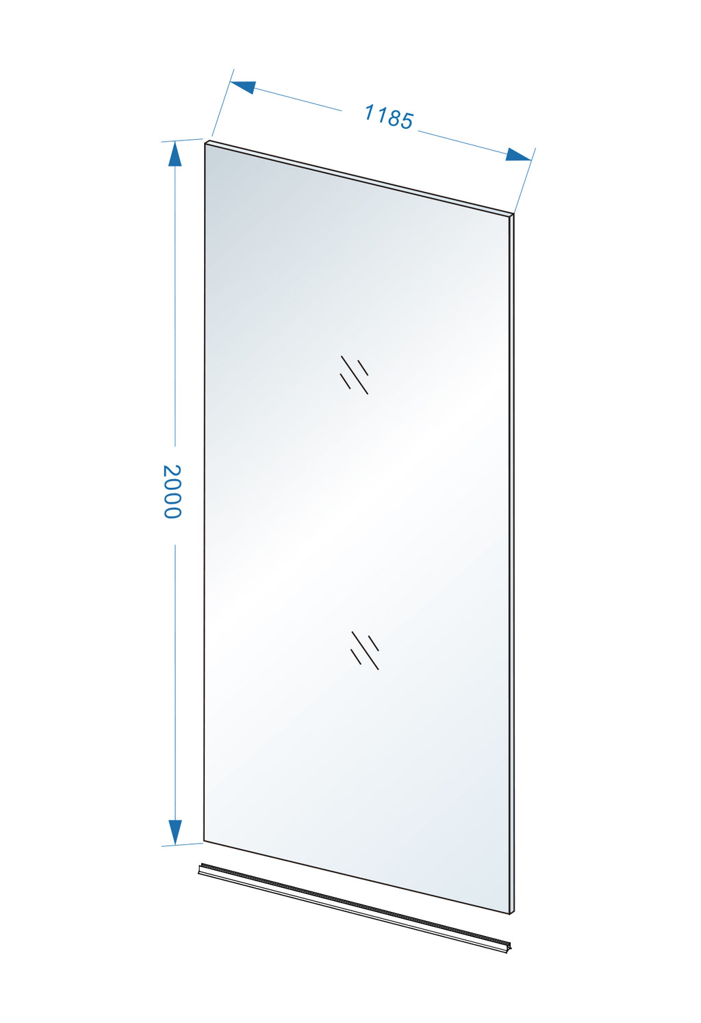 Eauslim glasplaat 1200 x 2000 x 8 mm nano warm koper glas