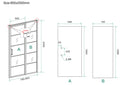Eauhorizon nisdeur met vast deel en raster 800 x 2000 x 8mm nano helder glas/mat zwart