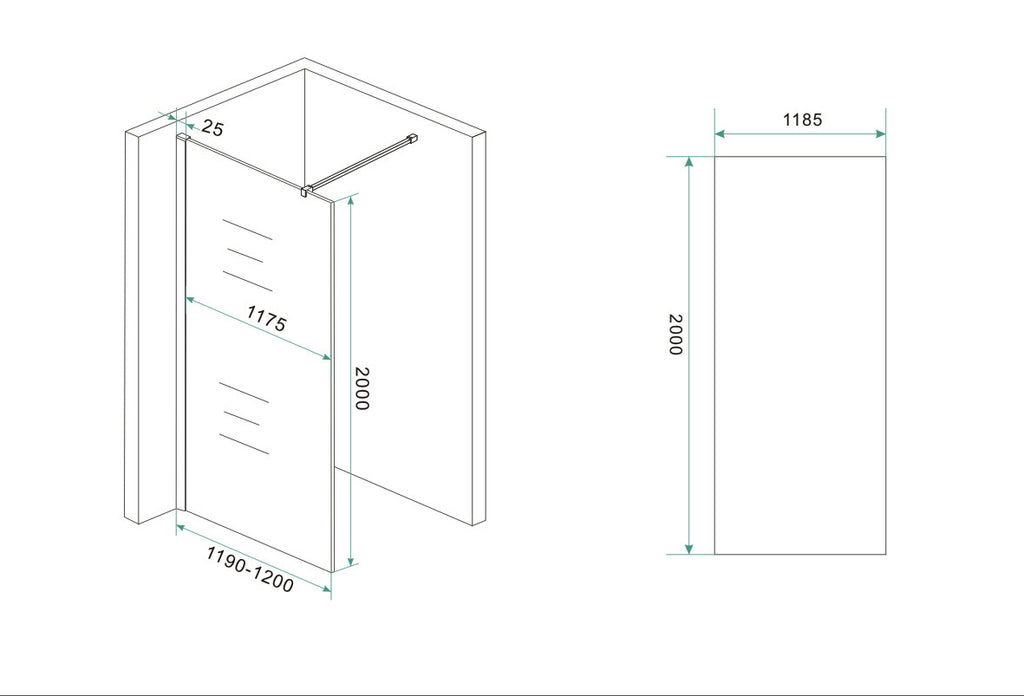 Eauslim glasplaat spiegelrook- naar helder glas 900x2000 8mm nano