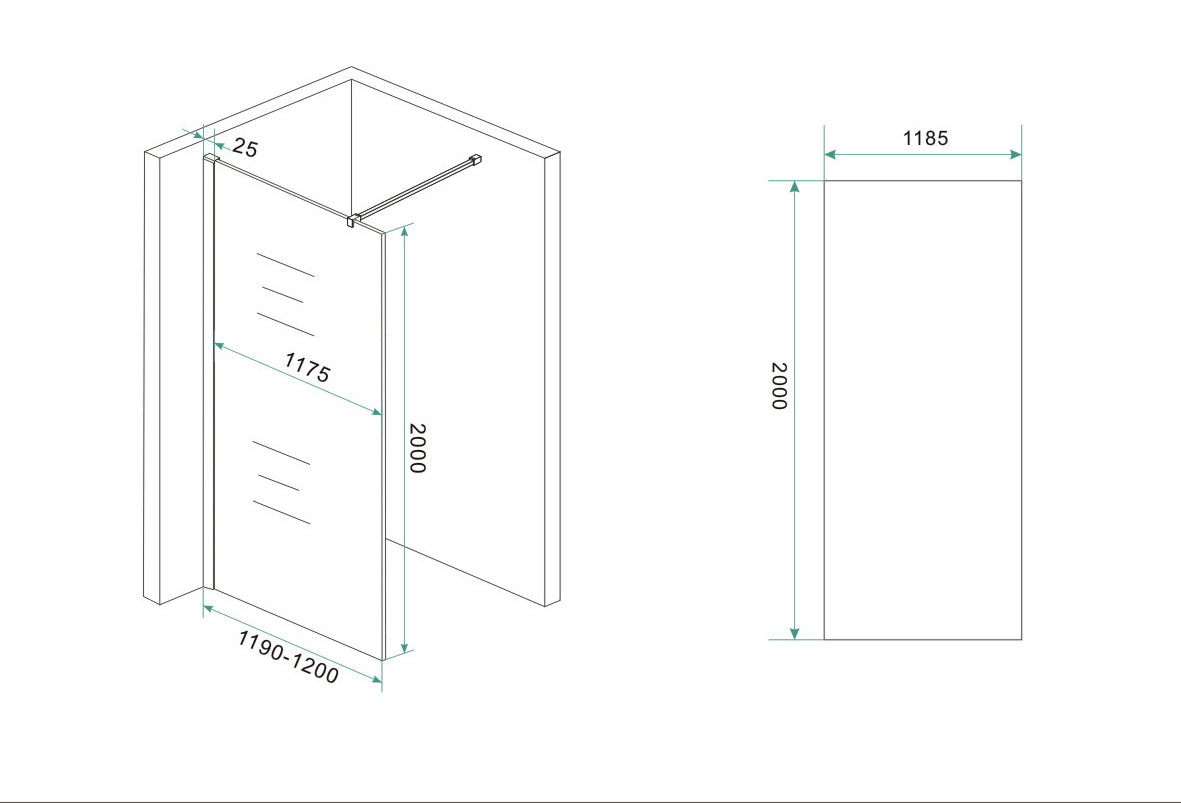 Eauslim glasplaat spiegelrook- naar helder glas 900x2000 8mm nano