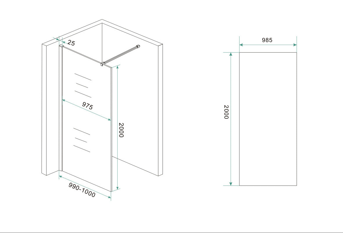 Eauslim glasplaat spiegelrook- naar helder glas 1000x2000 8mm nano