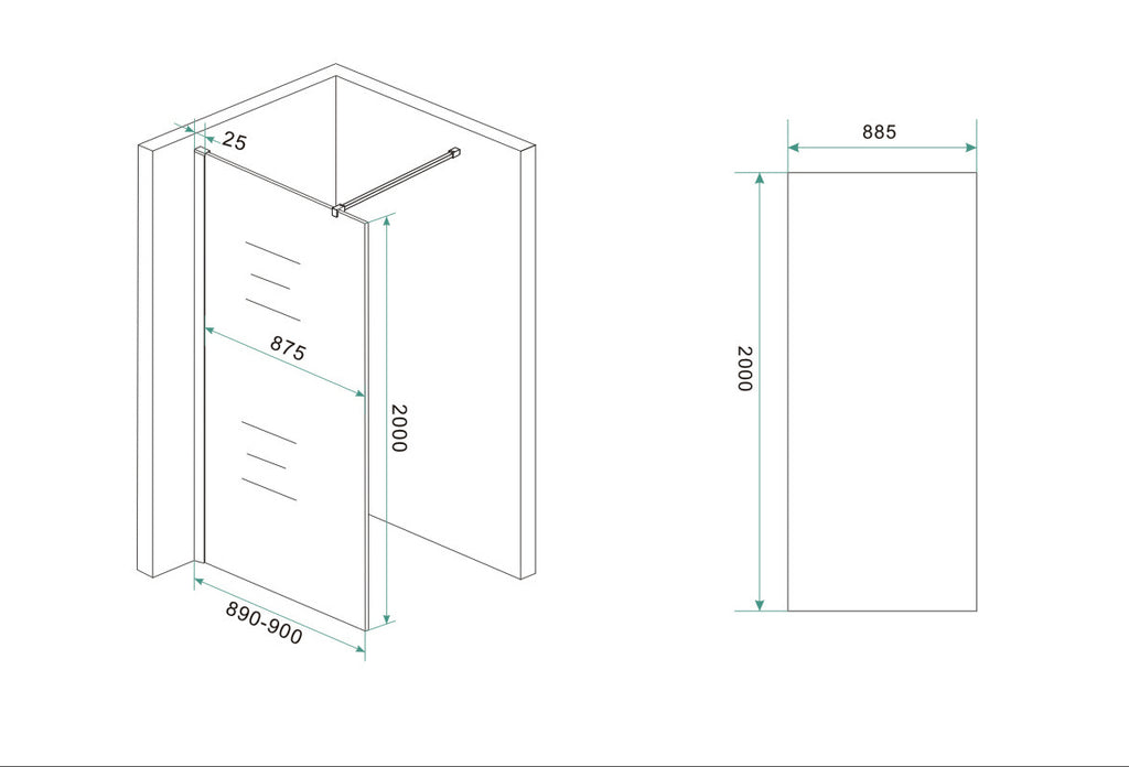 Eauslim glasplaat spiegelrook- naar helder glas 1200x2000 8mm nano