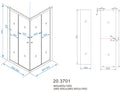 Eaueco hoekinstap cabine met 2 schuifdeuren 900 x 900 x 1900 x 5 mm nano helder glas/chroom