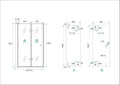 Eaumaki nisdeur vouwbaar links 800 x 2000 x 8 mm nano helder glas/chroom
