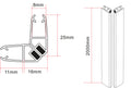 Eauskyline cabine magneetstrip 8mm zwart