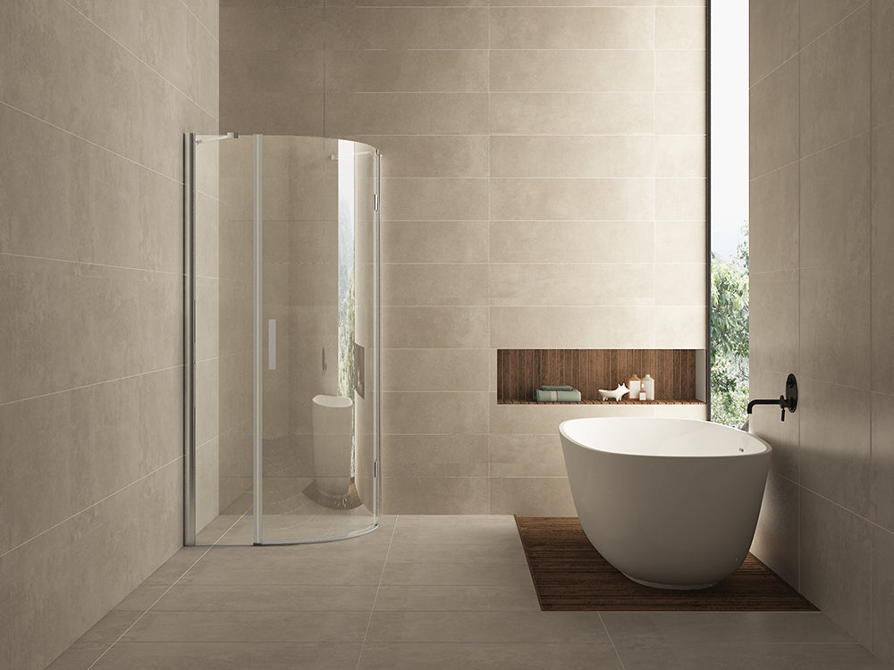 Eaucurf cabine kwartrond met 1 draaideur rechts 900 x 900 x 2000 x 8 mm helder glas/chroom