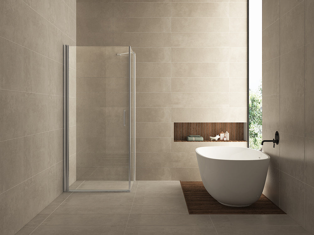 Eausalone cabine met 1 draaideur 900 x 900 x 2000 x 8 mm nano helder glas/chroom