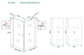 Eausalone cabine met 1 draaideur 1000 x 1000 x 2000 x 8 mm nano helder glas/chroom