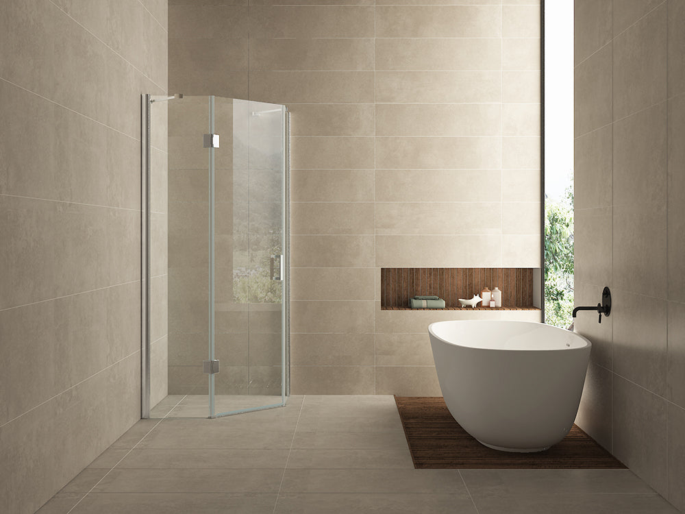 Eaupento cabine met 1 draaideur 900 x 900 x 2000 x 8 mm nano helder glas/chroom