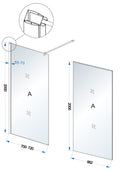 Eaucomfort inloopdouche 700 x 2000 x 10 mm nano helder glas/chroom