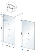 Eaucomfort inloopdouche 900 x 2000 x 10 mm nano helder glas/chroom