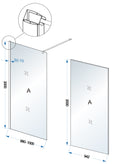 Eaucomfort inloopdouche 1000 x 2000 x 10 mm nano helder glas/chroom