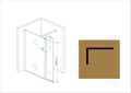 Eaucomfort zijwand draaibaar 300 x 2000 x 10 mm nano helder glas/chroom