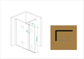 Eaucomfort zijwand draaibaar 400 x 2000 x 10 mm nano helder glas/chroom