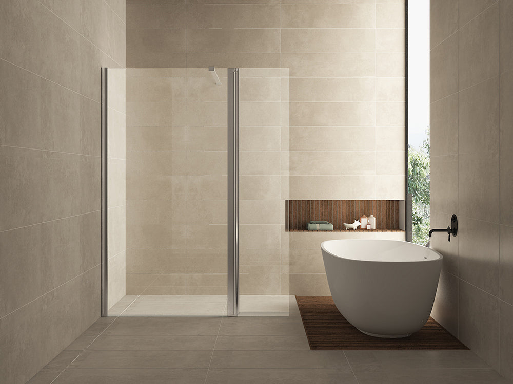 Eaucomfort zijwand draaibaar 400 x 2000 x 10 mm nano helder glas/chroom