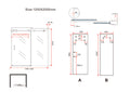 Eauslide nis schuifdeur 1200 x 2000 x 8 mm nano helder glas/chroom