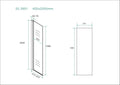 Eaucomfort zijwand draaibaar met muurprofiel 400 x 2000 x 10 mm nano helder glas/chroom