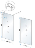 Eaucomfort inloopdouche 1600 x 2000 x 8 mm nano helder glas/chroom