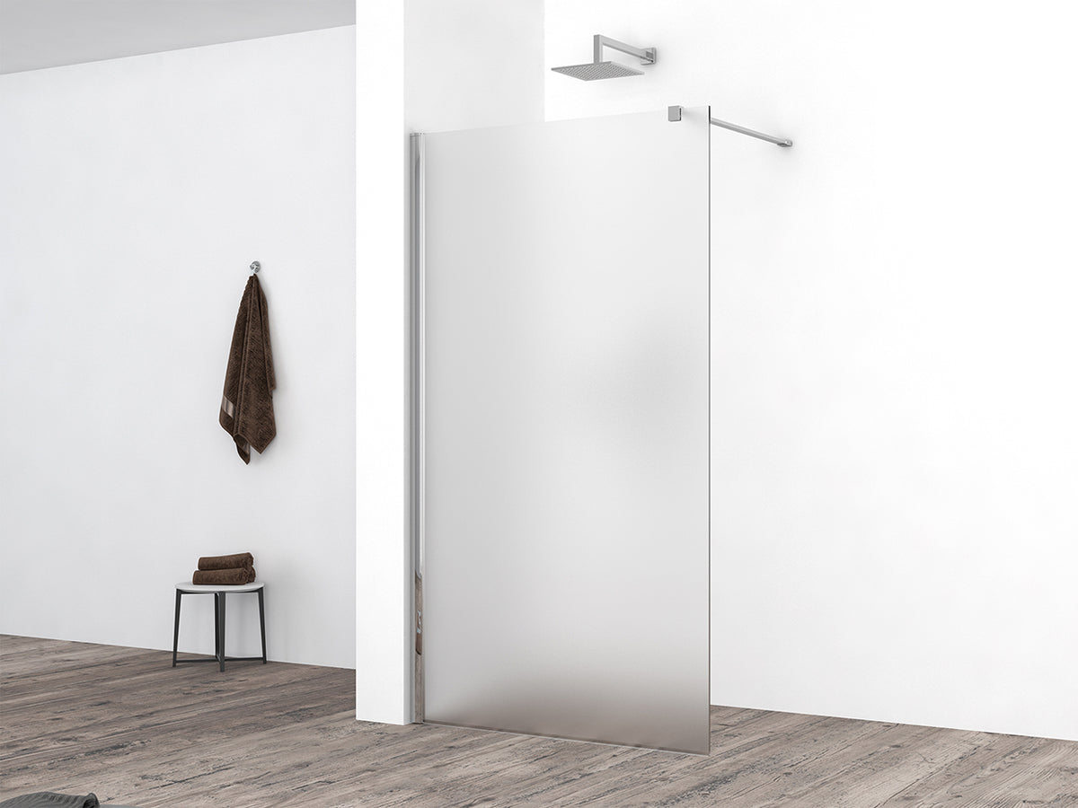 Eaucomfort inloopdouche 1000 x 2000 x 10 mm nano melkglas/chroom