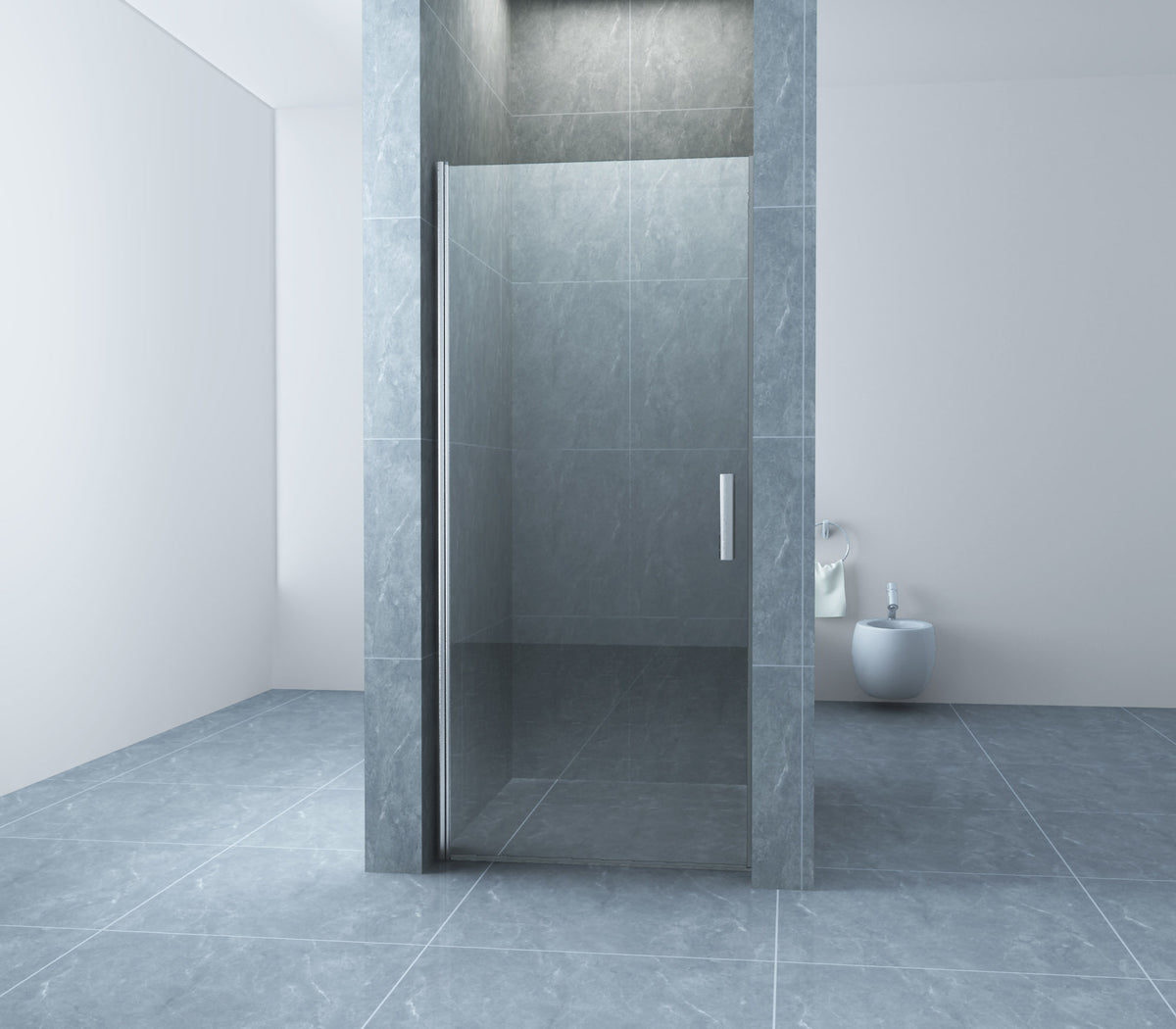 Eaucerra eco nisdeur 900 x 1950 x 6 mm nano helder glas/chroom