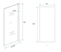 Eaucerra eco inloopdouche 800 x 1950 x 6 mm nano helder glas/chroom