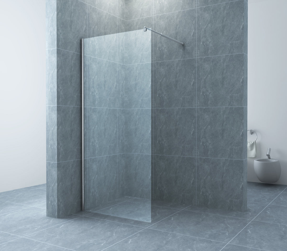 Eaucerra eco inloopdouche 800 x 1950 x 6 mm nano helder glas/chroom