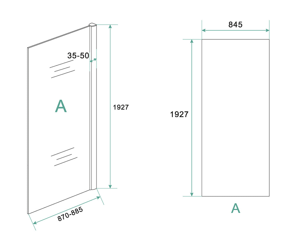 Eaucerra eco inloopdouche 900 x 1950 x 6 mm nano helder glas/chroom